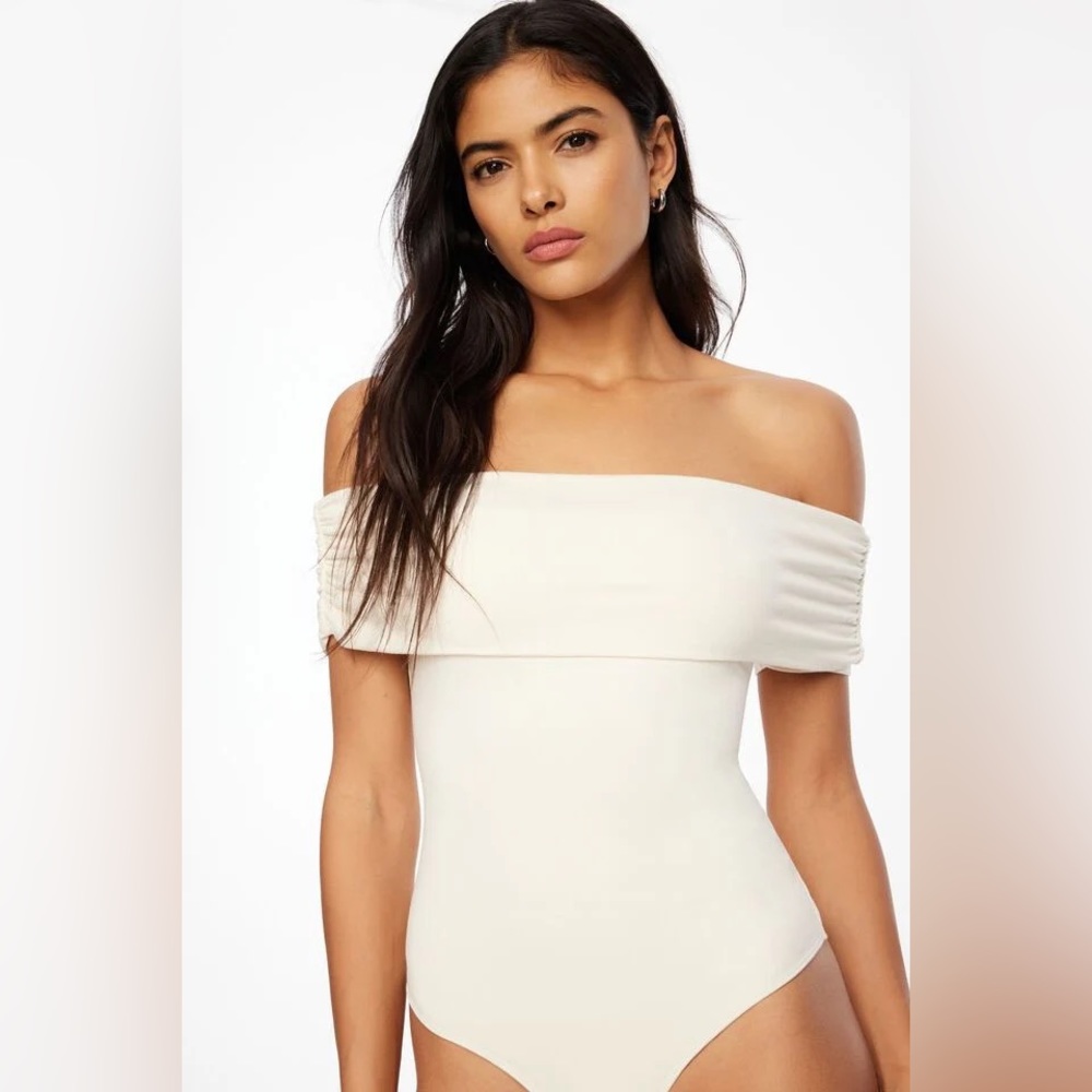 Off Shoulder Draped Bodysuit